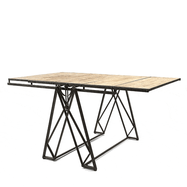 shelving unit dining table in one