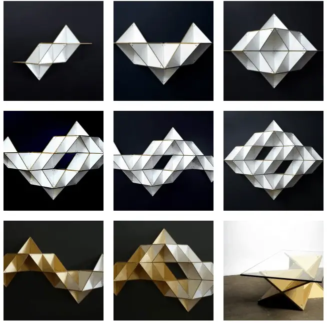 Origami shelf system by J1 Studio