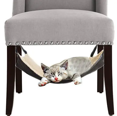 cat hammock bed under chair