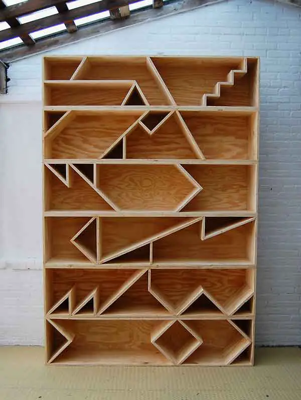 Stacked-benches-shelving-system