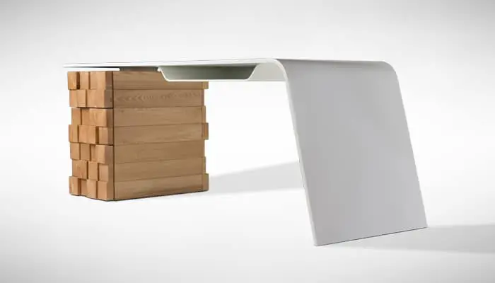 modern sculptural desk