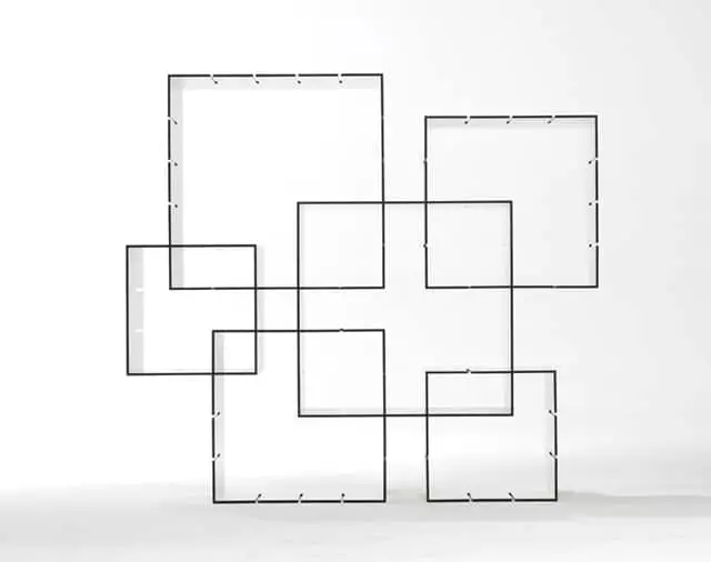linked cubes wall shelving