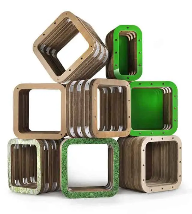 modular cardboard cube storage system