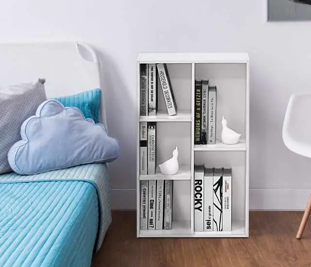 cubical extendable open shelf bookcase