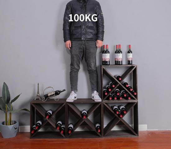 stackable wine bottle storage cube
