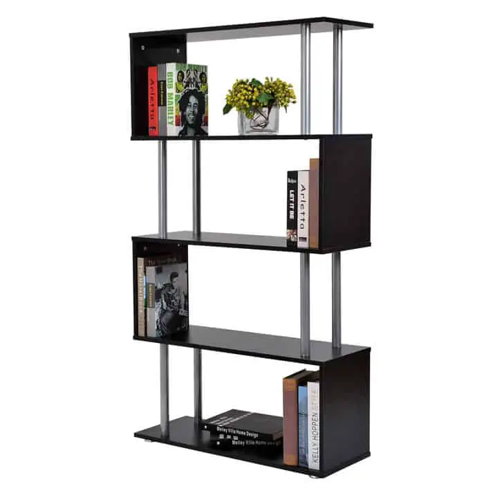 Due to its robust, yet open and airy appearance, the HOMCOM room dividing bookcase can be used as a natural partition in the home.