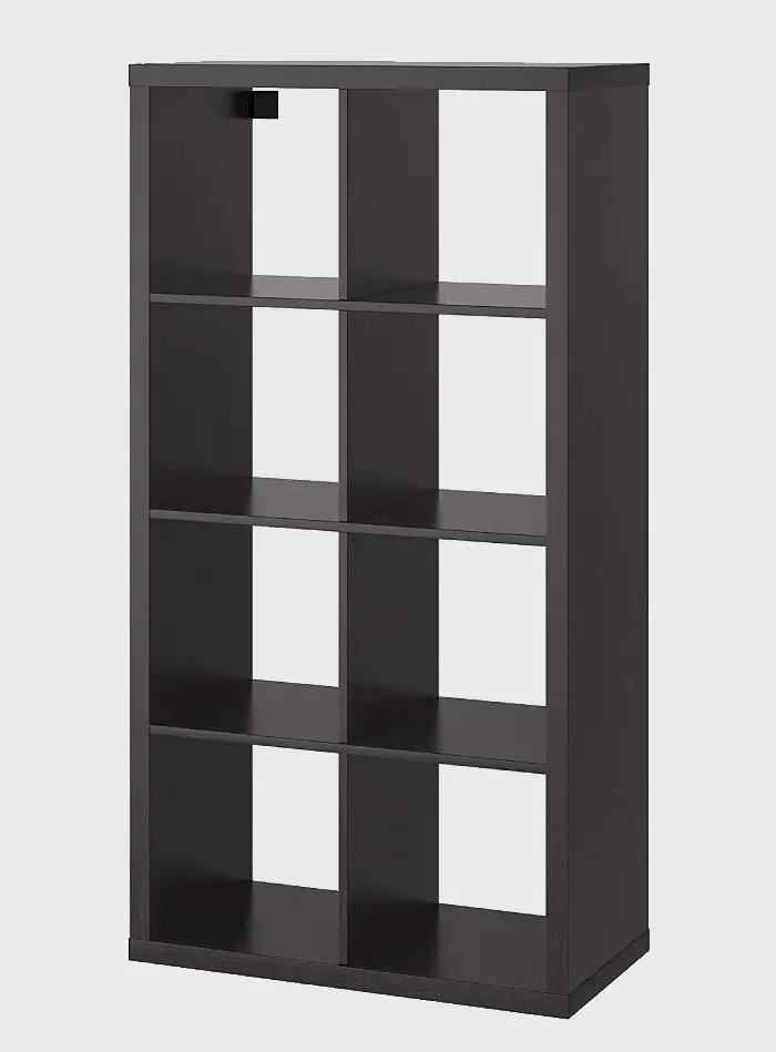 The Ikea KALLAX shelf unit is an is an eye-catching piece of furniture that functions as both a bookcase and a room divider.