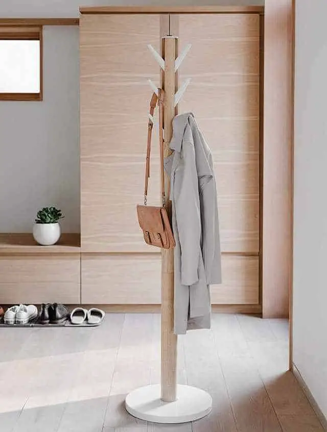 coat rack stand with folding hooks