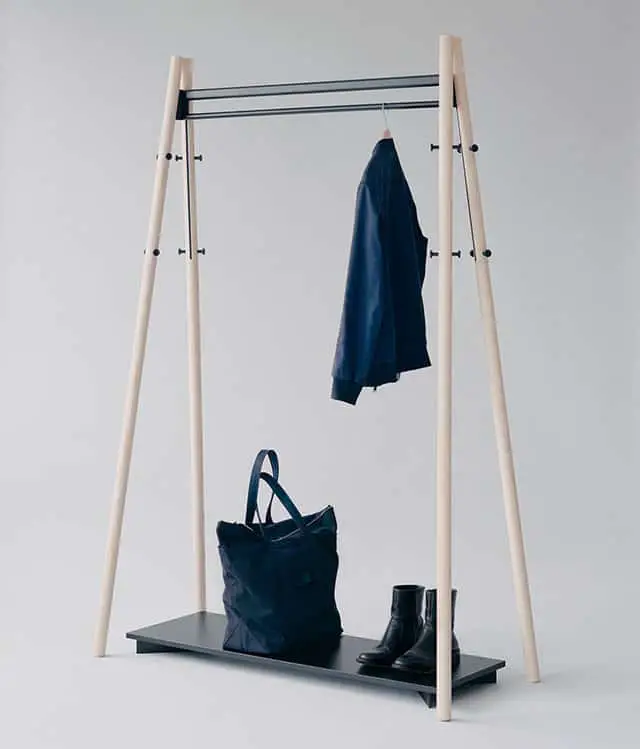 Scandinavian designed clothes and shoe rack