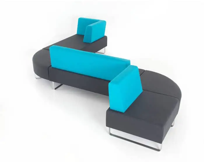 curved modular office seating system