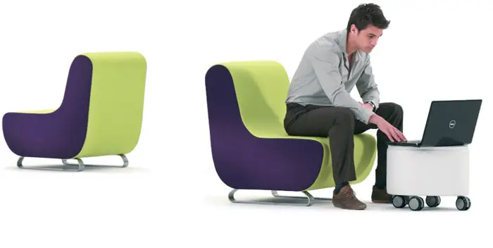 sliding chairs can create group seating