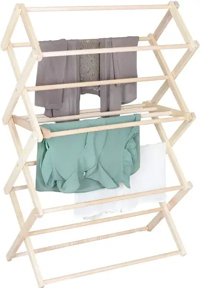 folding wooden drying rack