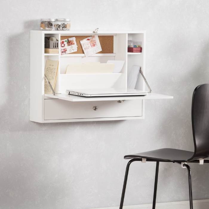 wall-mounted folding laptop desk