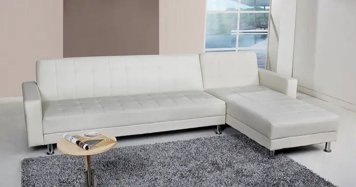 The Frankfort sectional corner sofa can be converted into either one or two sofa beds with a click-clack mechanism. 