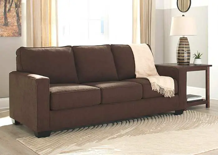 Zeb sofa is an easy to unfold sleeper sofa with comfortable extra plush cushions. 