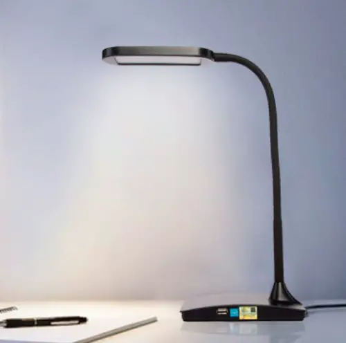 LED desk lamp with bendable neck