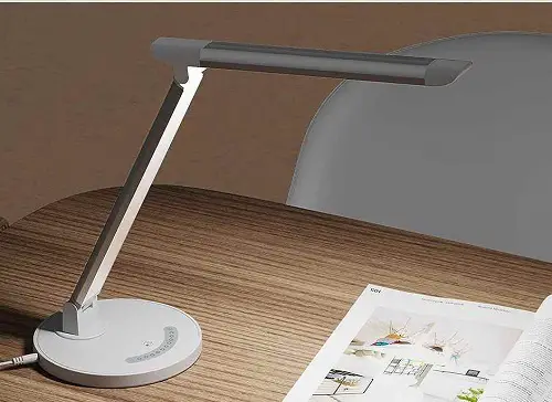 LED desk lamp with fully adjustable angle and USB charging port