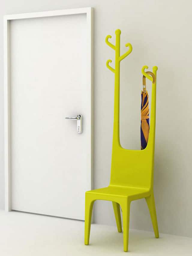 coat hanger and seat in a slim design