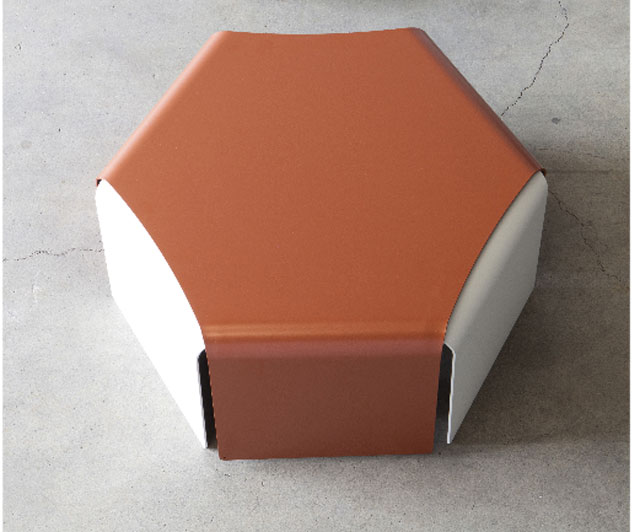 aluminium hexagonal nesting side table set
