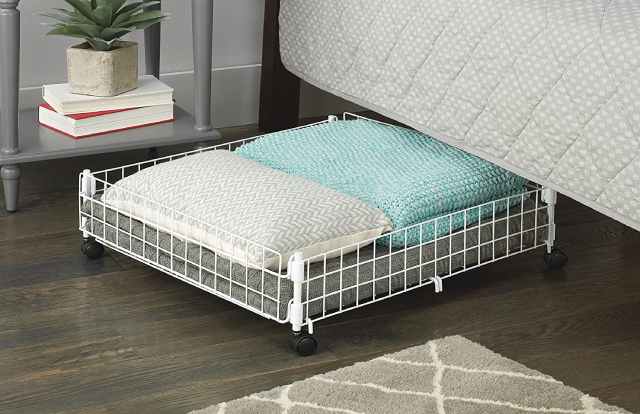 rolling wire underbed cart