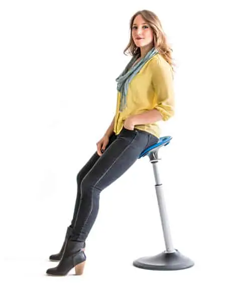 Height-adjustable stand-up seat