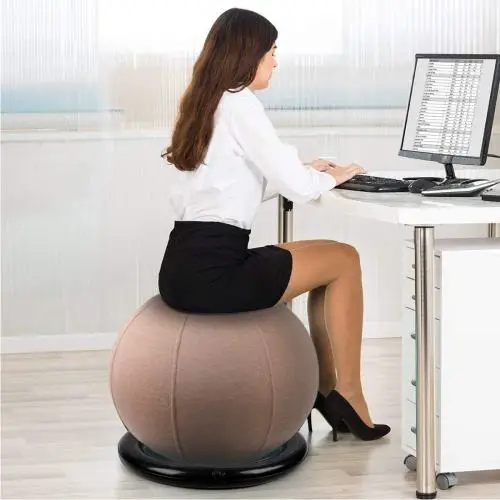 Stability Ball Cover with Anti-sweat Design Yoga Ball for Home Gym Office