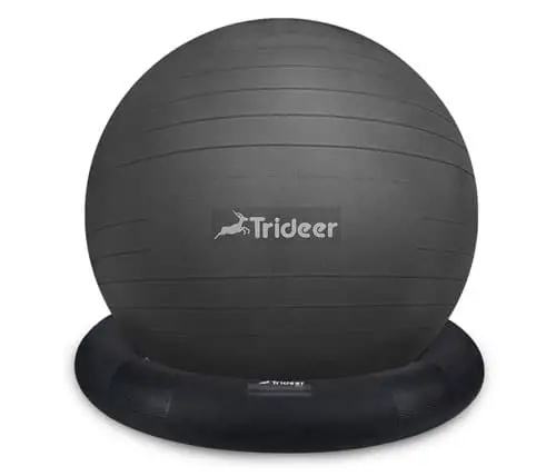 Exercise ball with stability ring