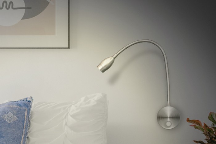 adjustable gooseneck wall mount reading lamp