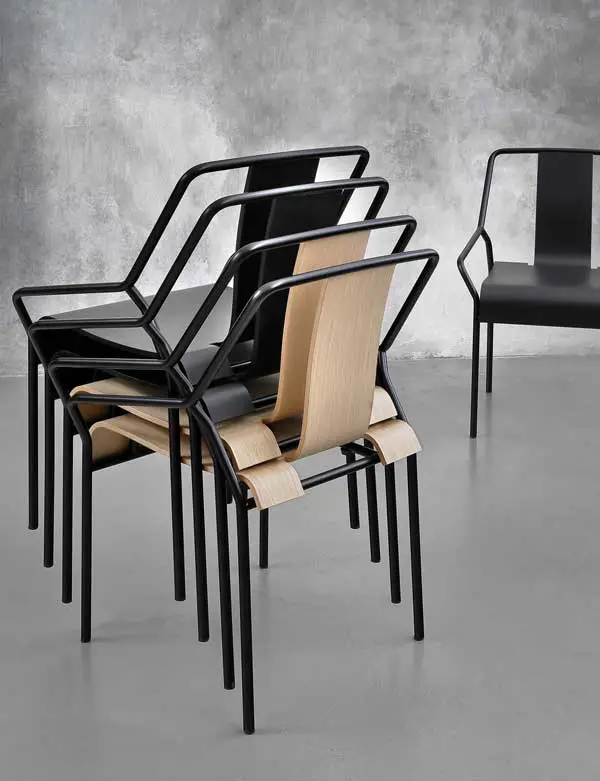 metal design stacking chair