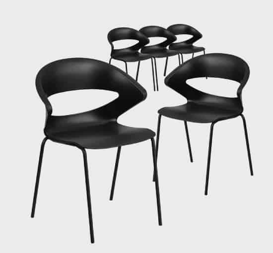 curved back stacking chair