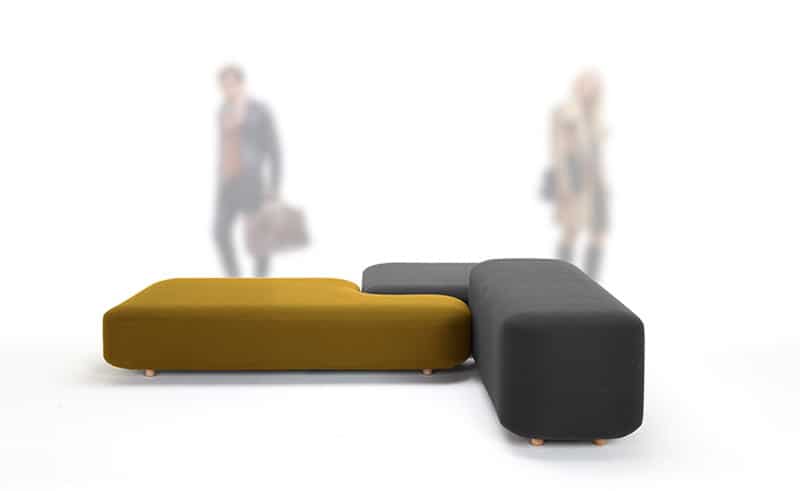 Common modular system of benches by Viccarbe