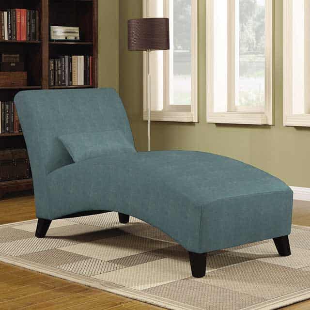 chaise lounge with curved seat and backrest