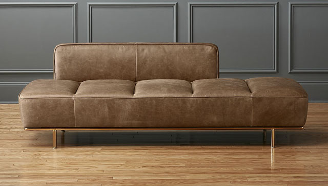 saddle leather daybed