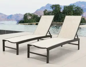 adjustable chaise lounge chair set