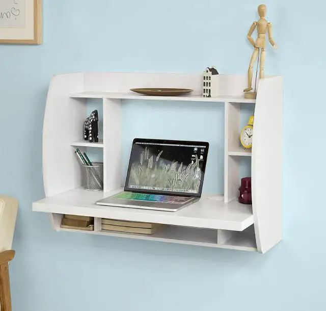 Haotian's wall-mounted desk frees up precious leg space to keep your studio apartment or tiny home neat and airy.