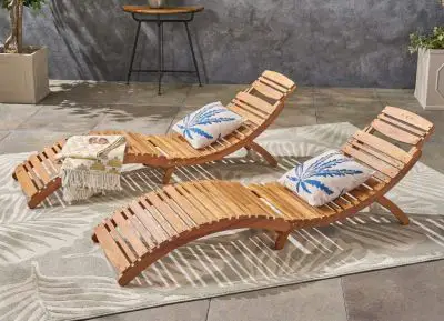 outdoor chaise lounge set