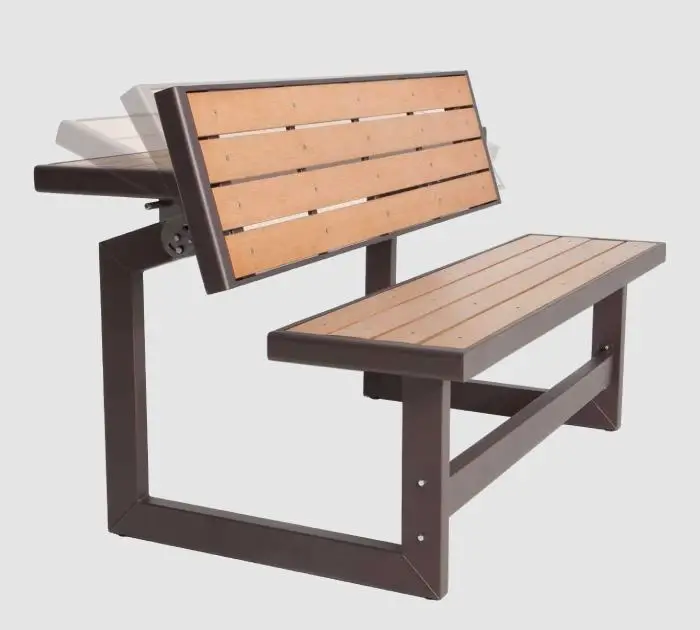 Garden Seat/Bench LOVE SEAT 2 CHAIRS & DETACHABLE TABLE Del easily arranged