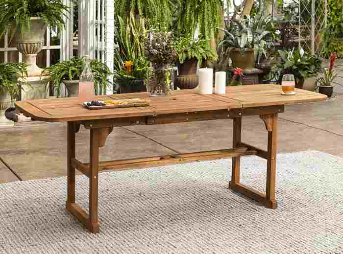 extendable garden table