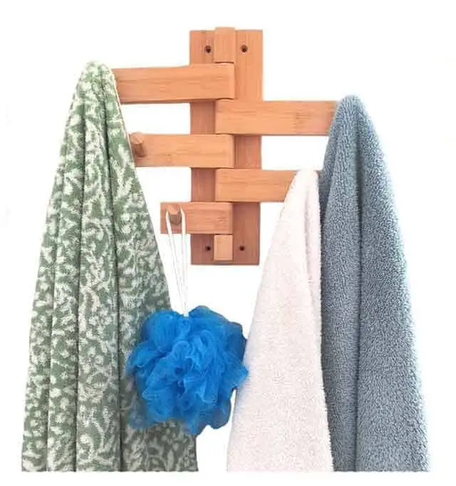 bamboo towel bar hanger