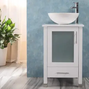 cabinet with ceramic sink
