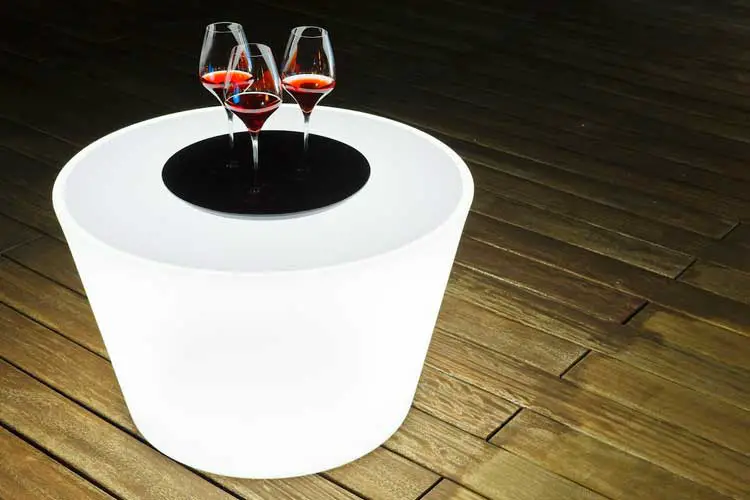 wireless lighted coffee table