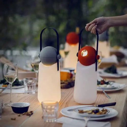 Portable lantern-table lamp