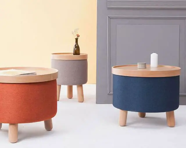 side table-stool with removable tray