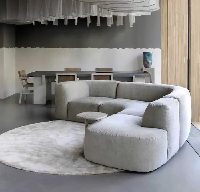 round design curved sectional sofa 