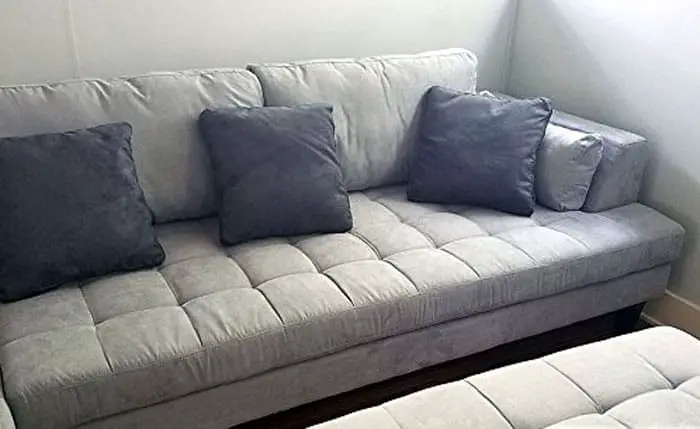 microfiber sectional sofa with ottoman