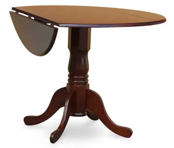 round drop leaf pedestal table