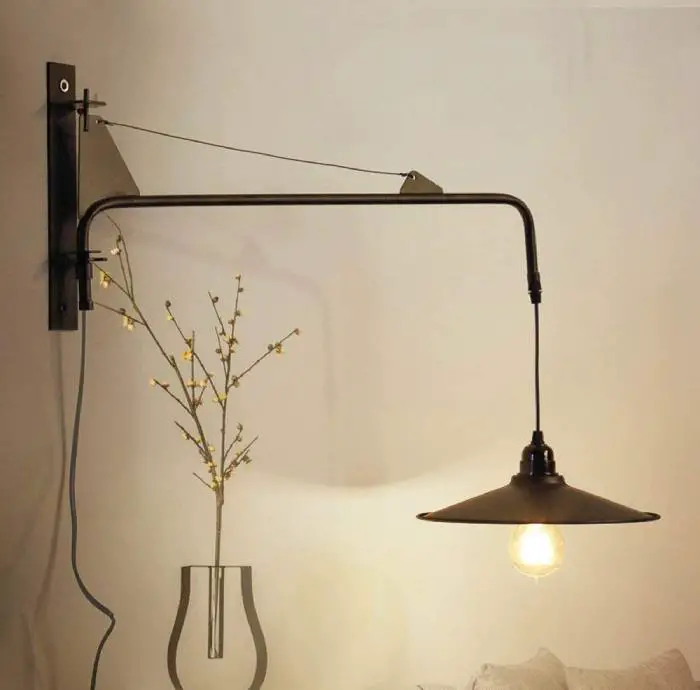 14 Modern Long Swing Arm Wall Lamps Vurni, Swivel Wall Lamp