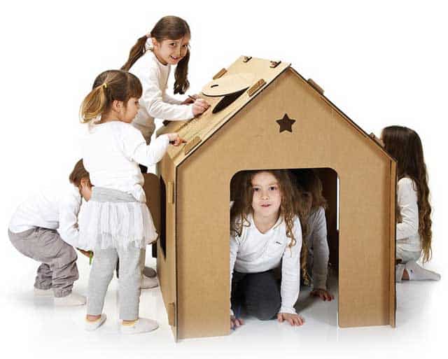 kids cardboard playhouse 