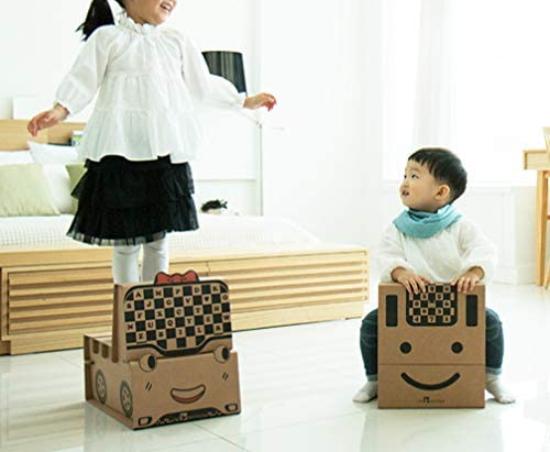cardboard panda stool for kids