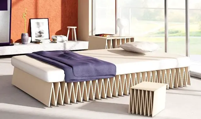 cardboard collapsible bed